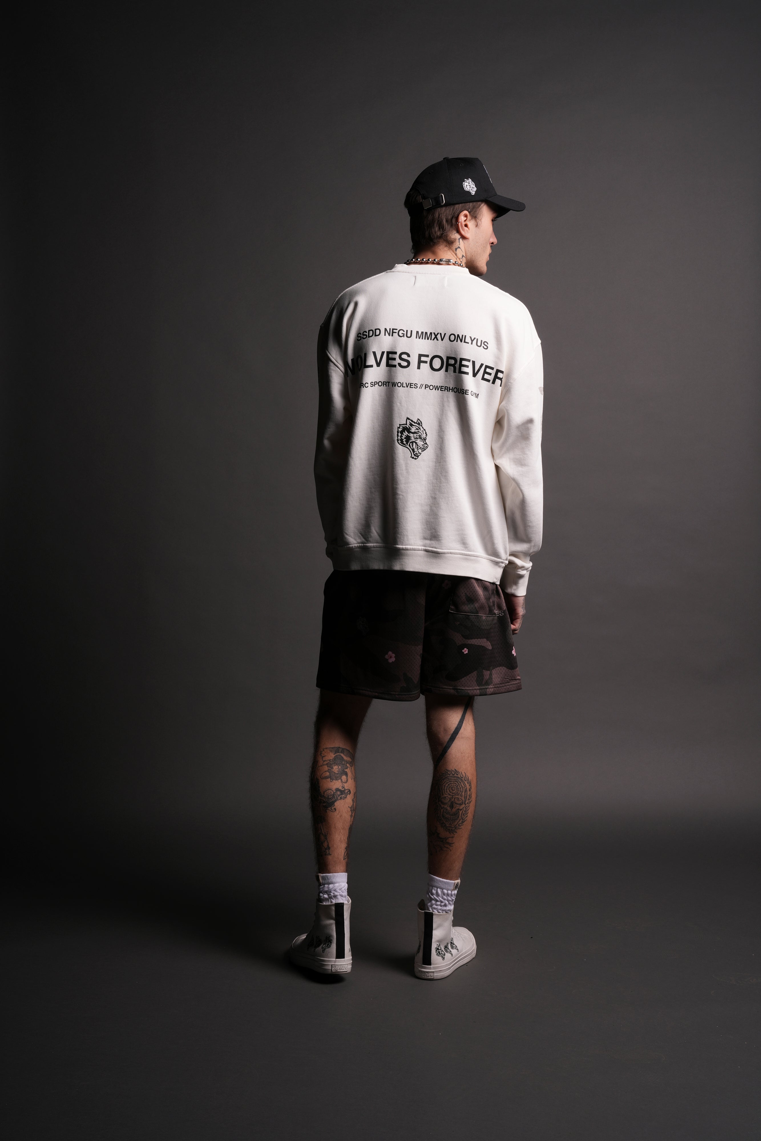 Wolves House Unisex London Crewneck in Cream