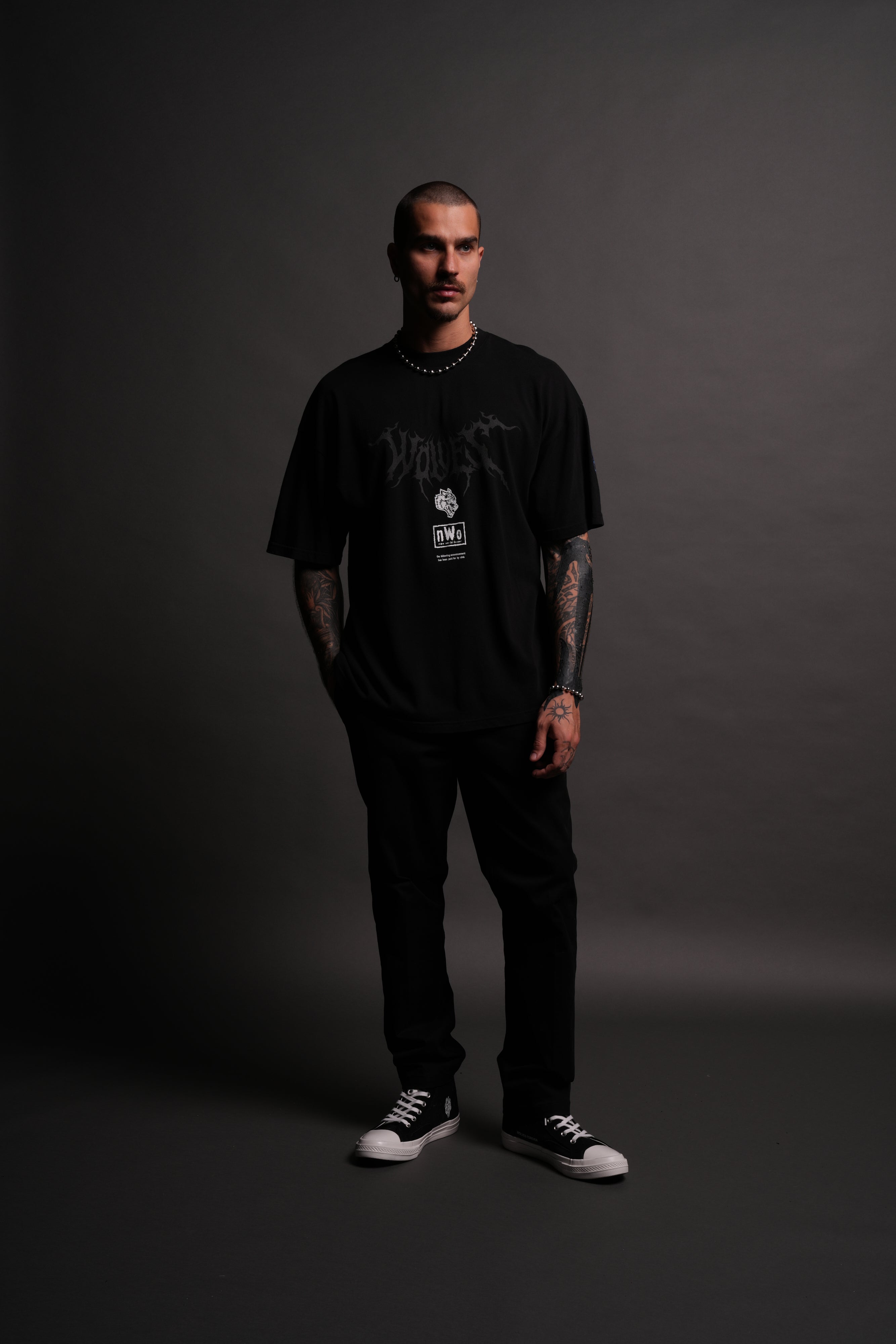 For Life "Premium" Oversized Tee in Black/Blue