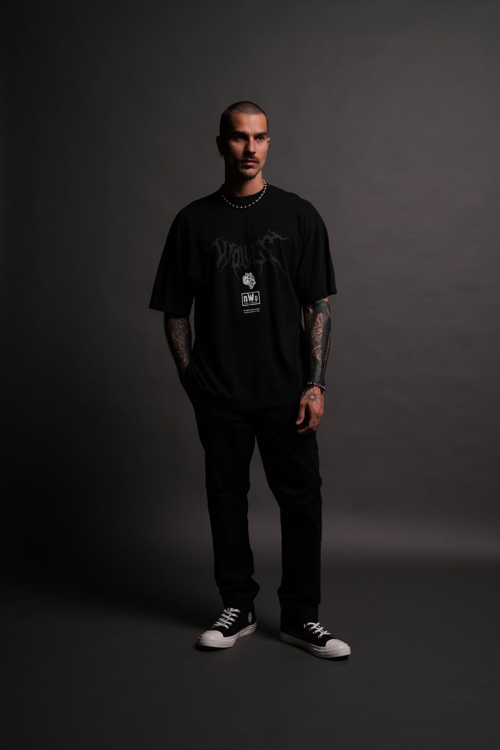 For Life "Premium" Oversized Tee in Black/Blue