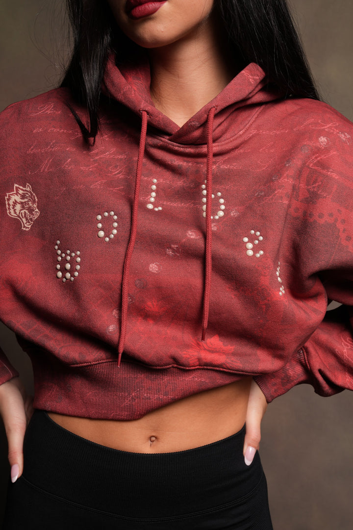Wolves Pyramid Ava Hoodie In Rosas De Sangre