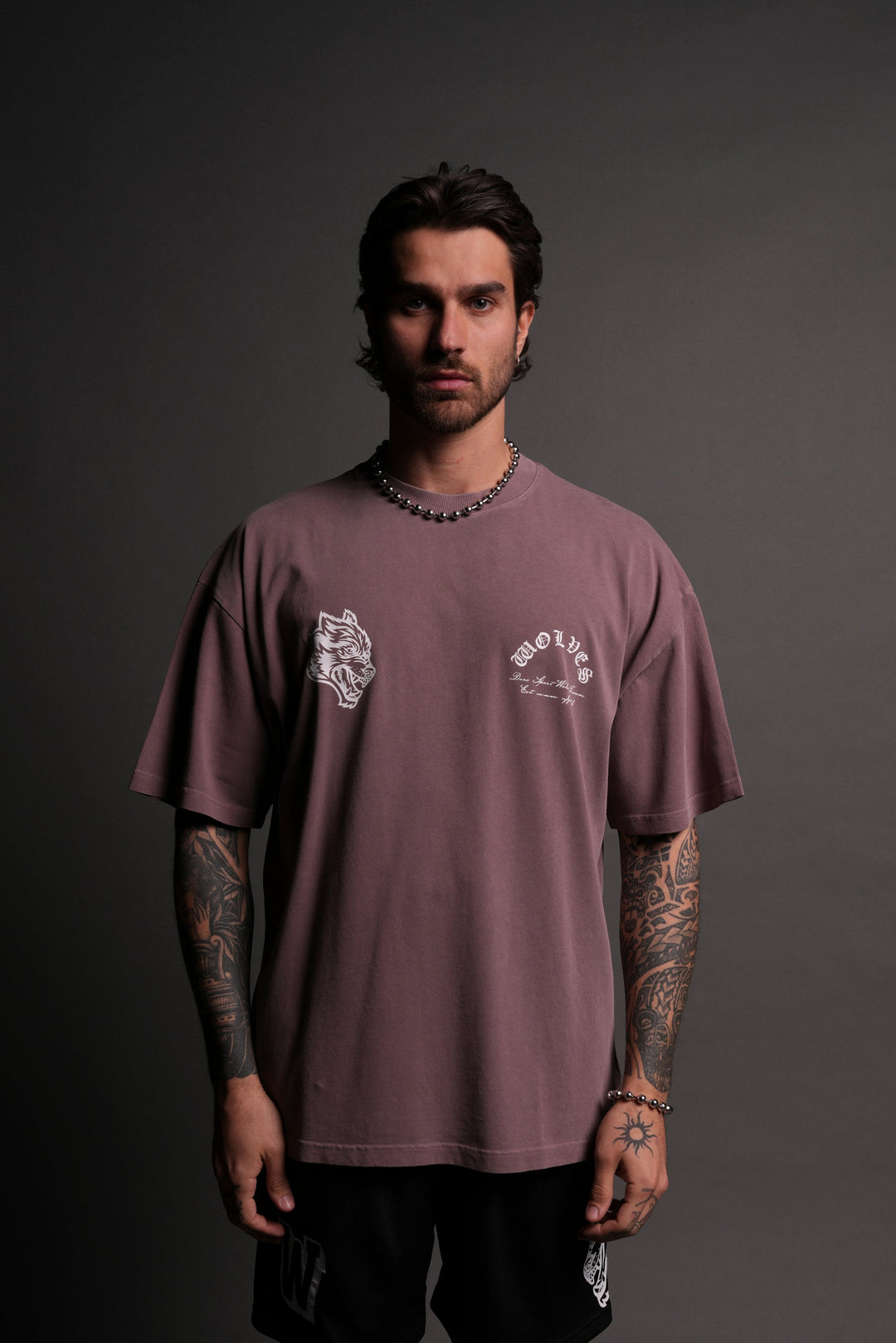 Hall Of The Slain "Premium" Oversized Tee in Mauve