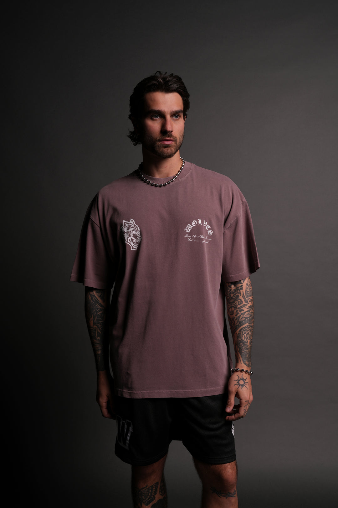 Hall Of The Slain "Premium" Oversized Tee in Mauve