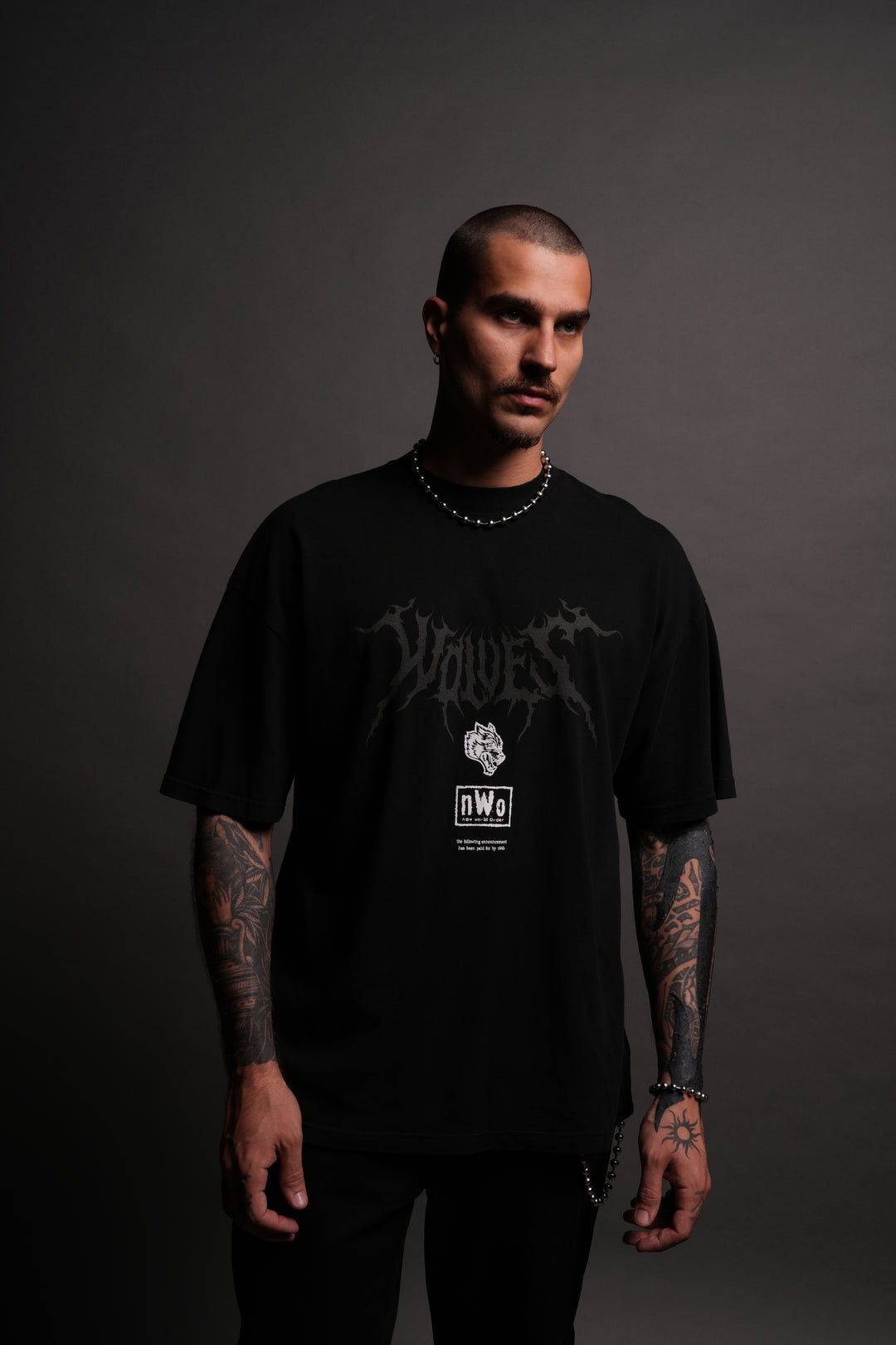 For Life "Premium" Oversized Tee in Black/Blue
