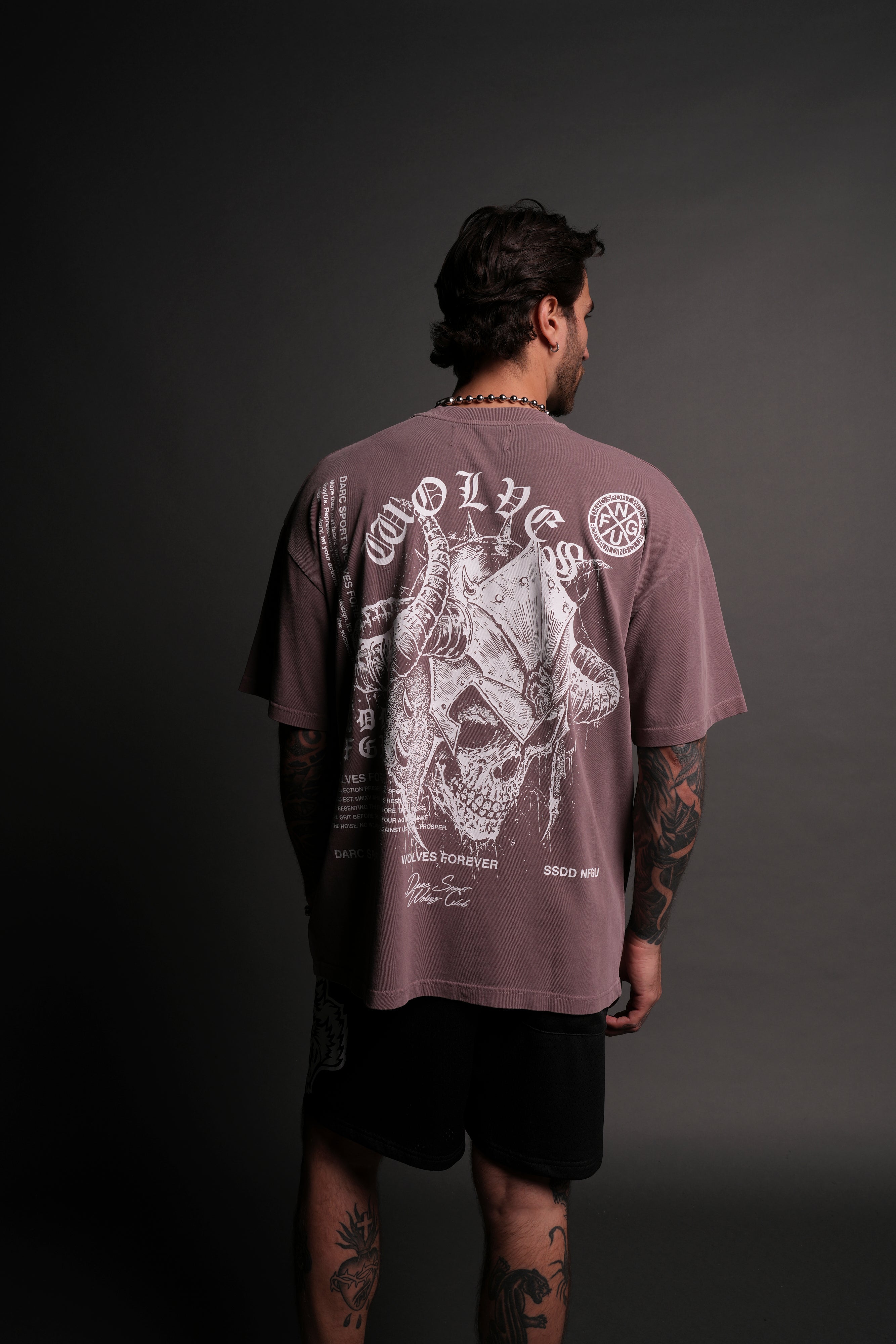 Hall Of The Slain "Premium" Oversized Tee in Mauve