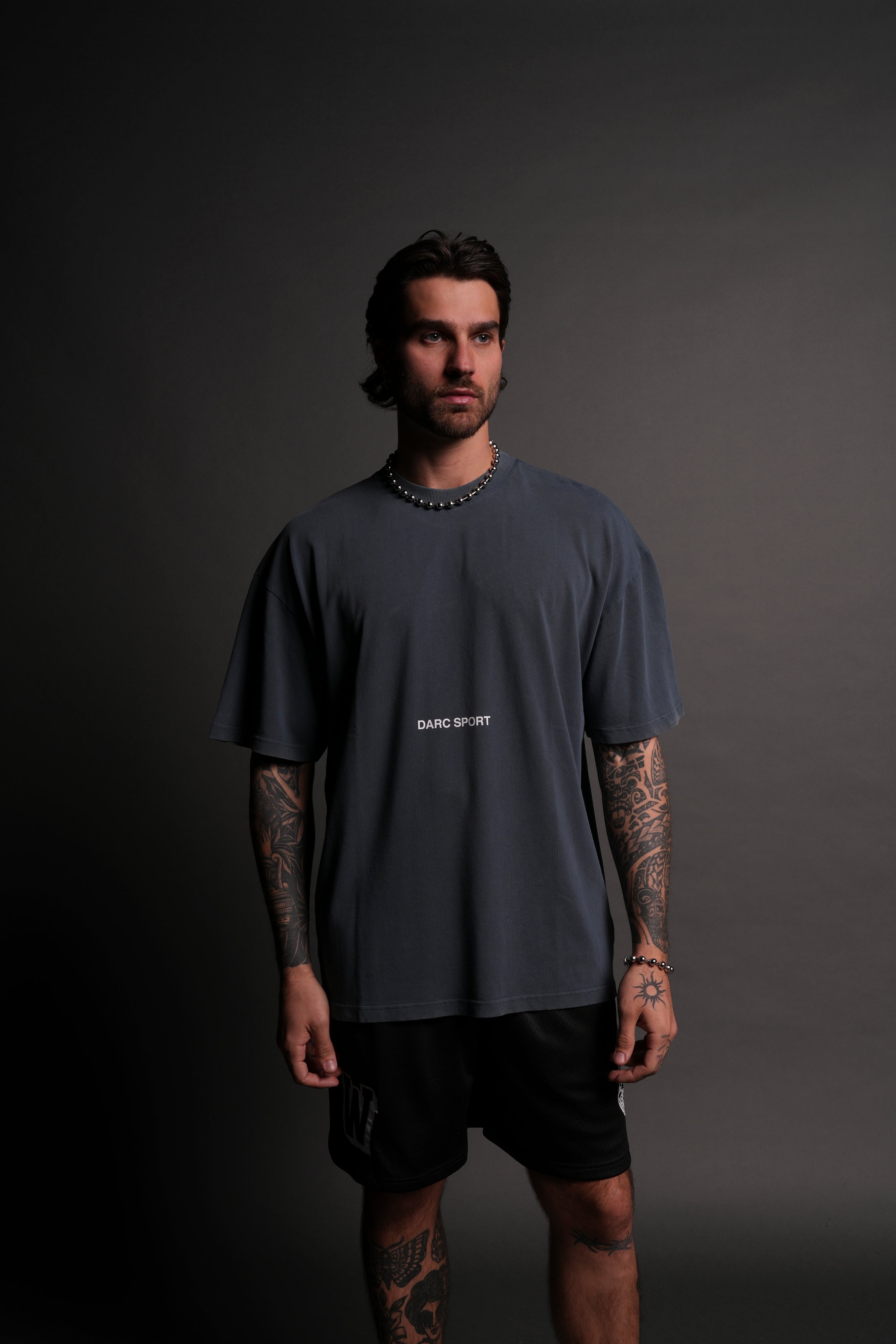 Come Hell Or High Water "Premium" Oversized Tee in Darc Blue