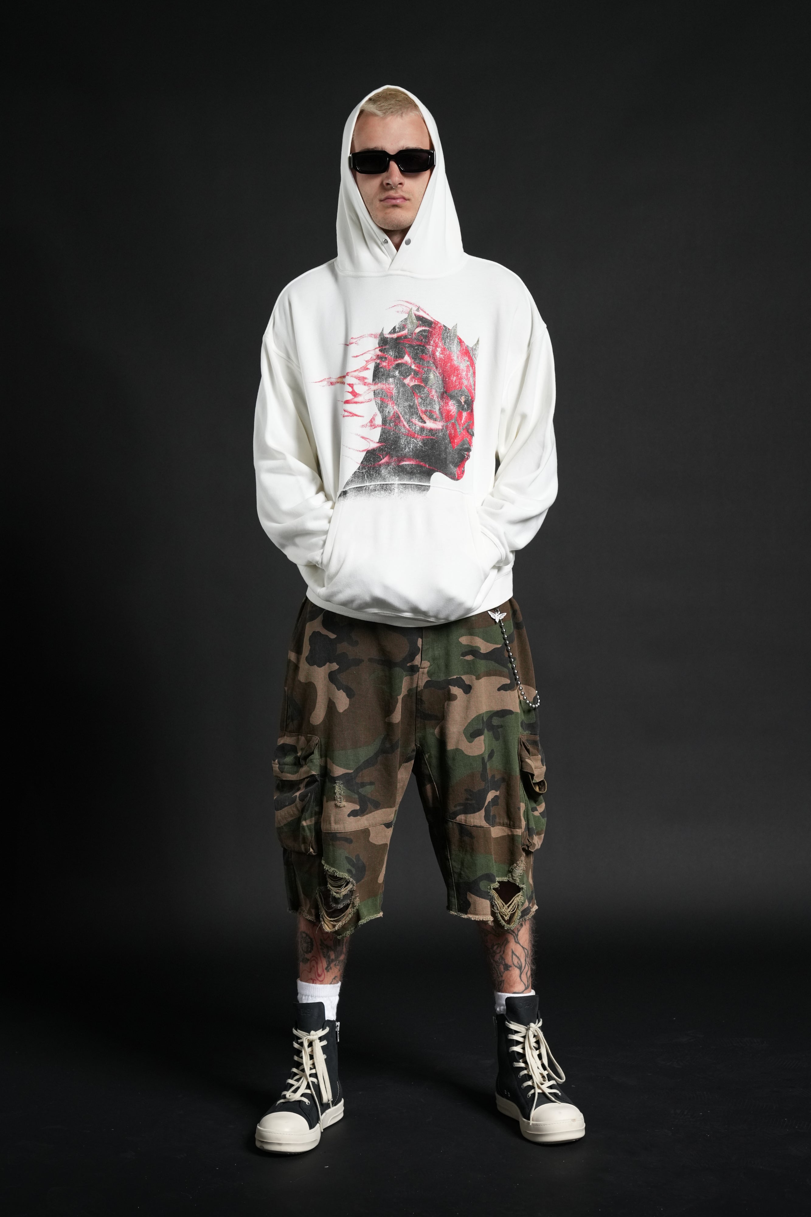 Sith Inferno Pierce Hoodie in Cream