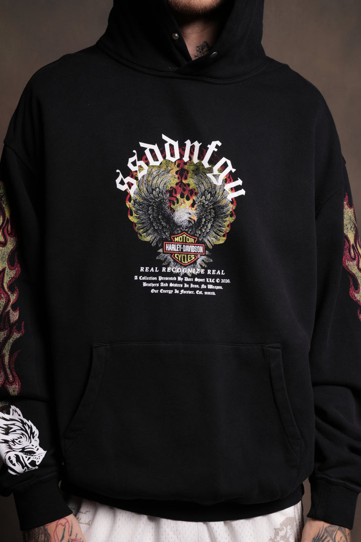 Wings of Fire "Pierce" Hoodie in Black