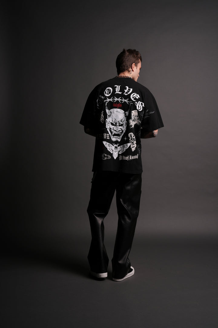 Live Or Die "Premium" Oversized Tee in Black