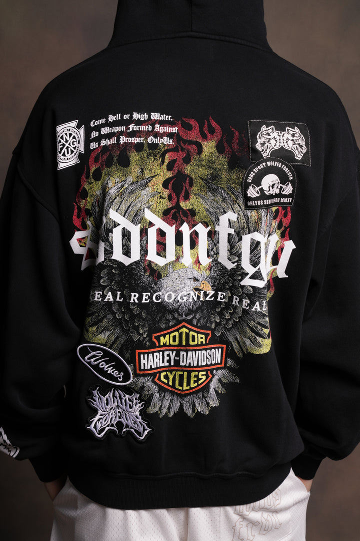 Wings of Fire "Pierce" Hoodie in Black