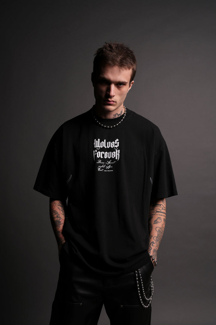 Live Or Die "Premium" Oversized Tee in Black