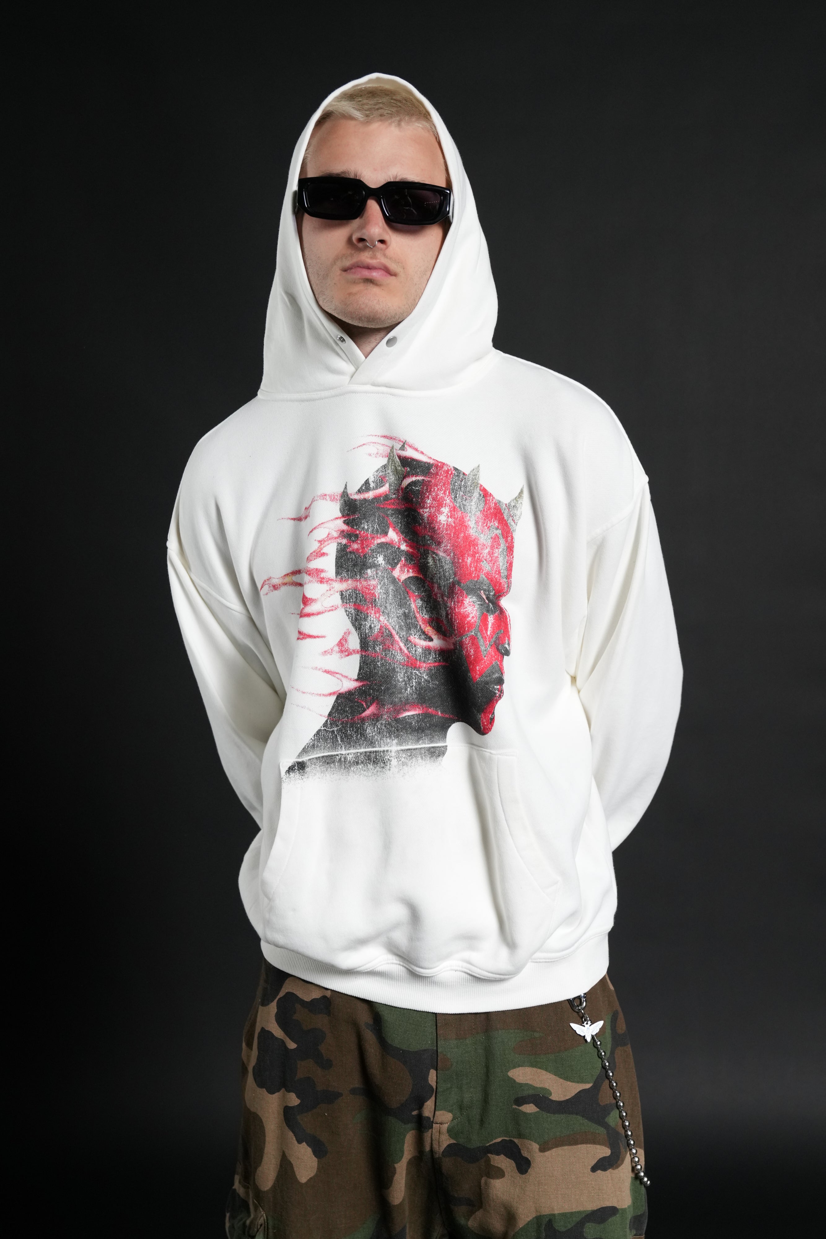 Sith Inferno Pierce Hoodie in Cream
