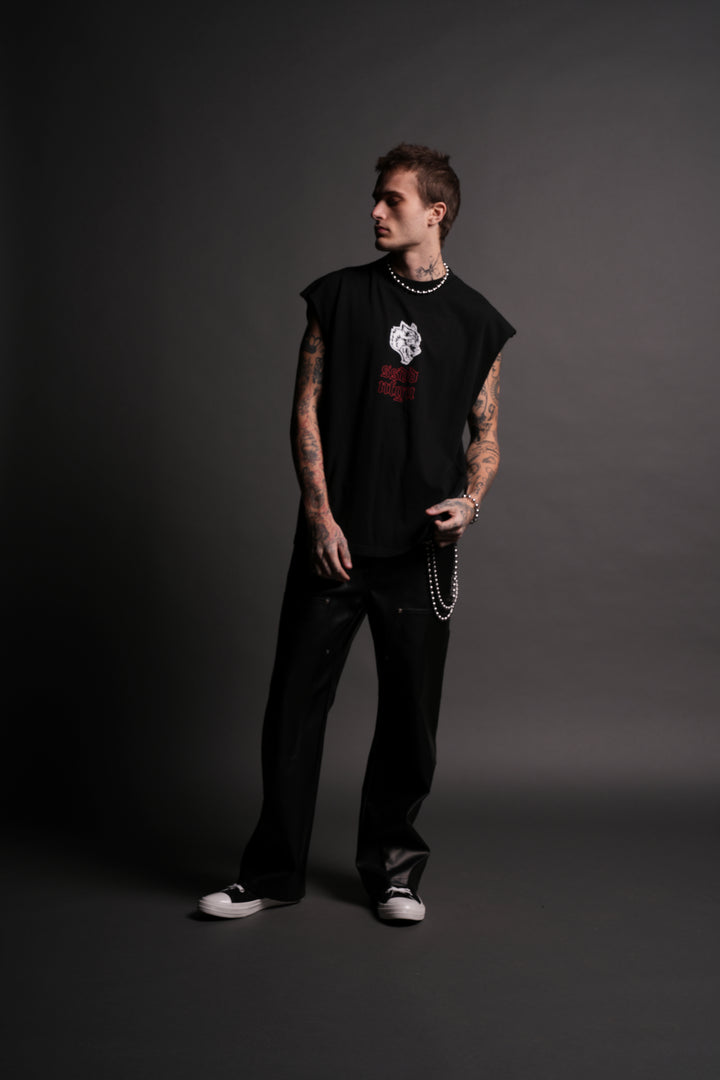 Nuestro Corazón"Premium" Muscle Tee in Black