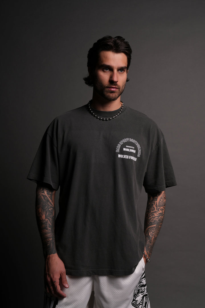 The One You Feed V2 "Premium" Oversized Unisex Tee in Wolf Gray