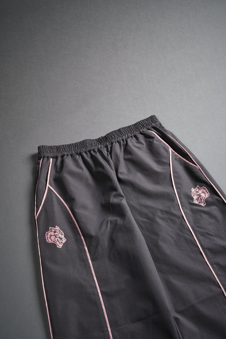 Dual Wolf Quinn Track Pants in Wolf Gray/Cherry Blossom