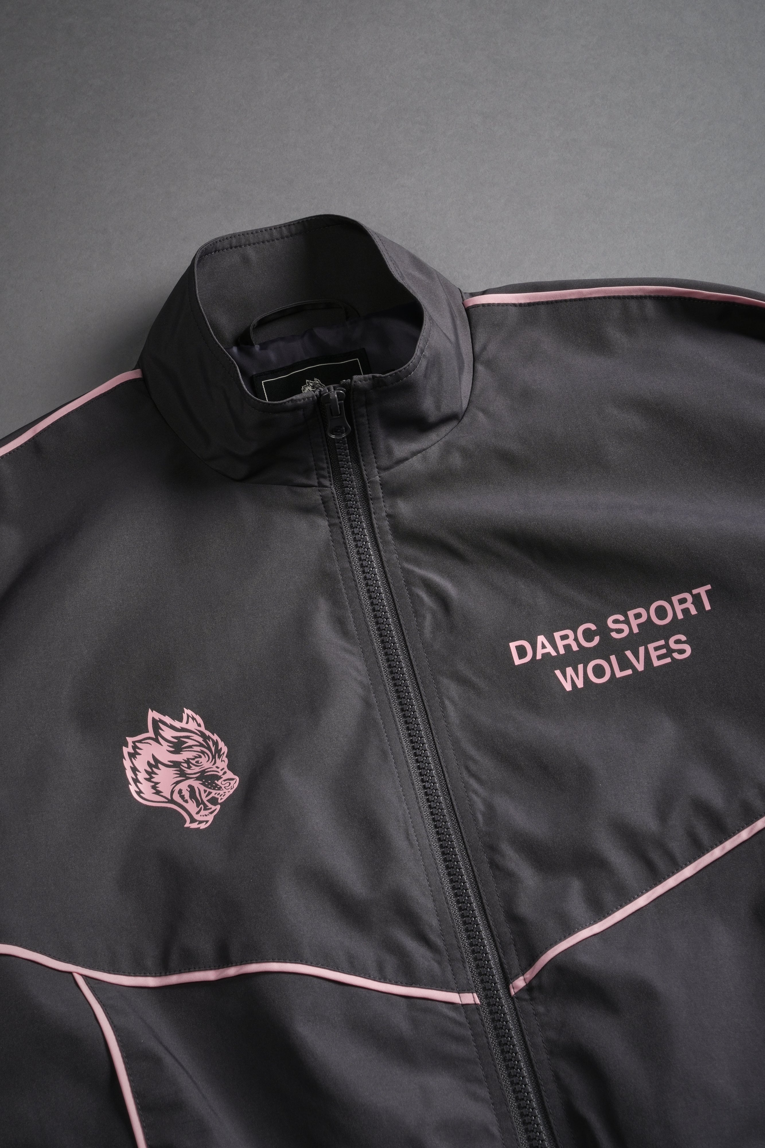 Darc Sport Wolves Quinn Track Jacket in Wolf Gray/Cherry