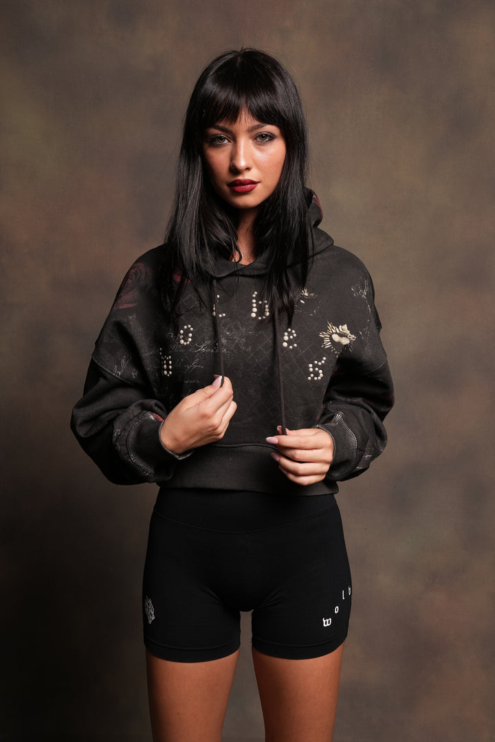 Wolves Pyramid Ava Hoodie In Rosas Del Corazon