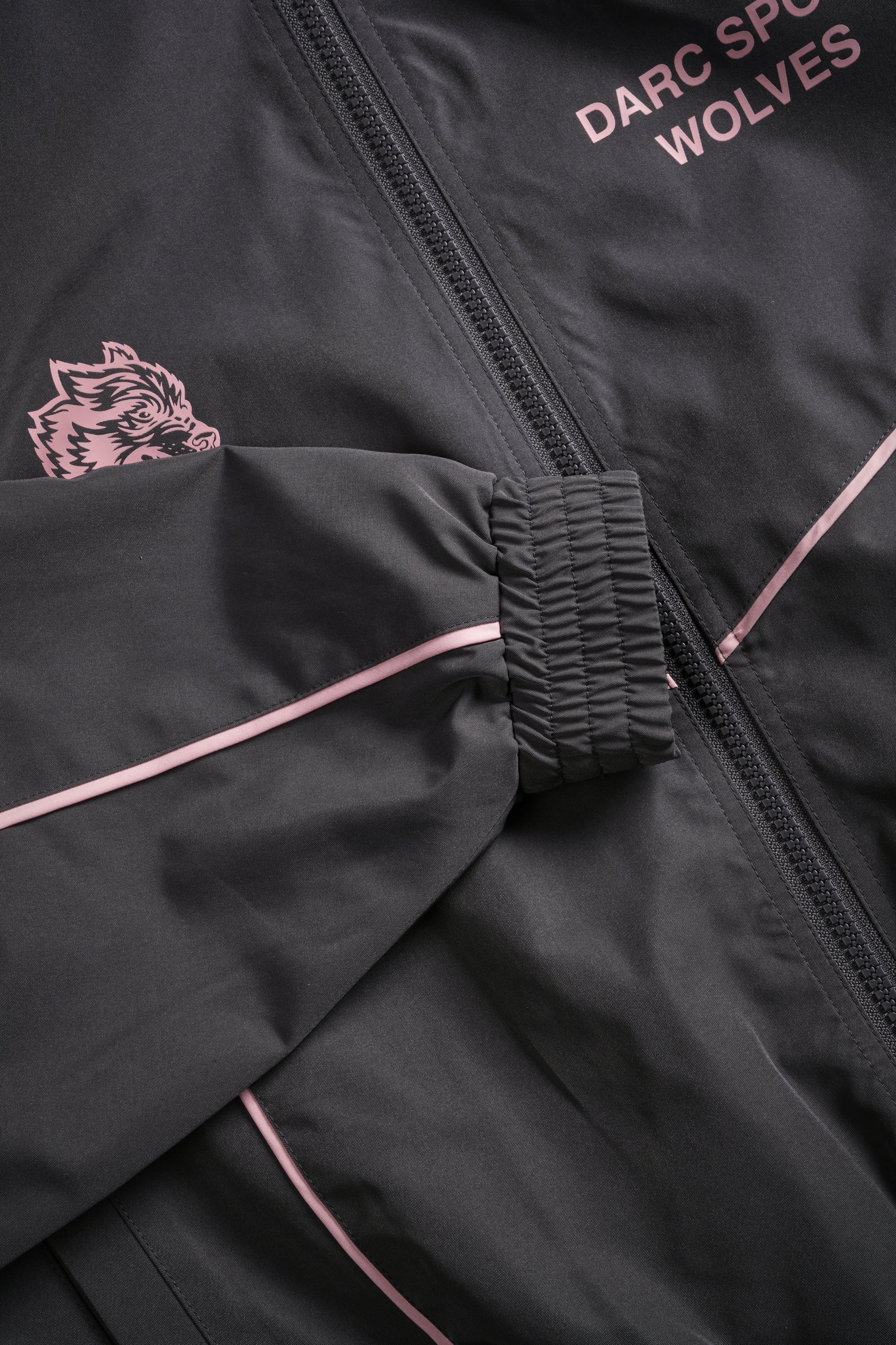 Darc Sport Wolves Quinn Track Jacket in Wolf Gray/Cherry