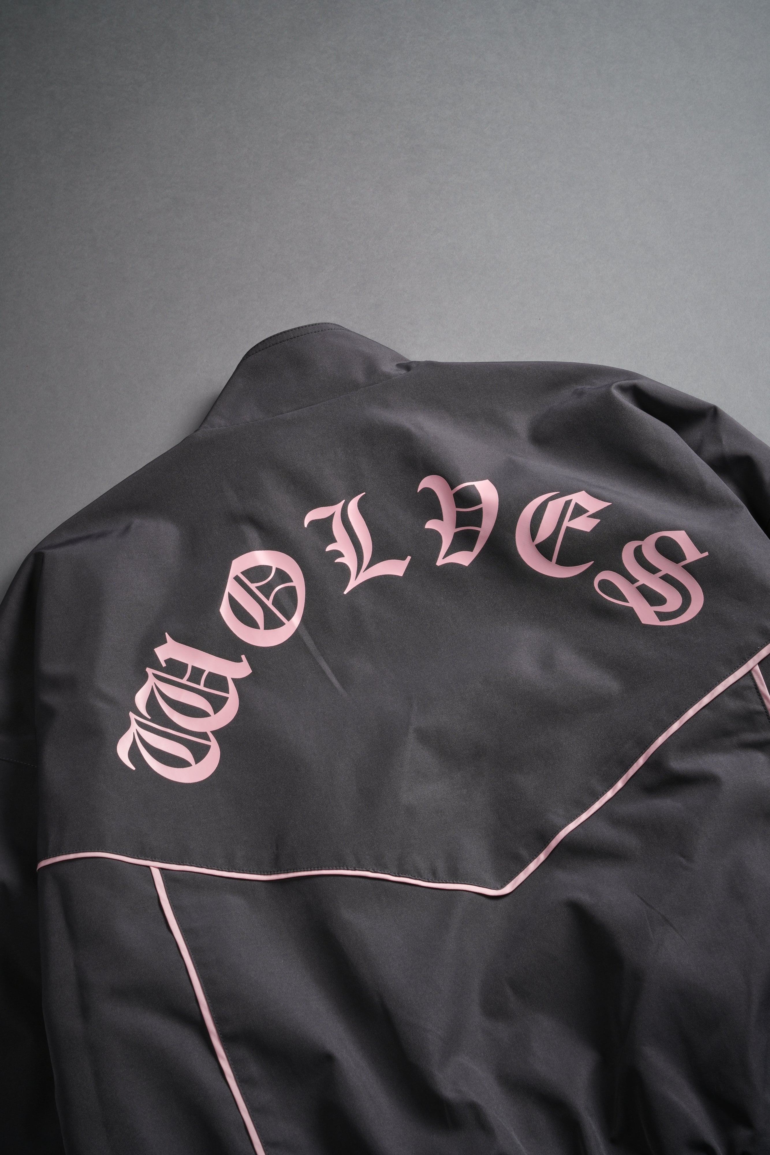 Darc Sport Wolves Quinn Track Jacket in Wolf Gray/Cherry Blossom