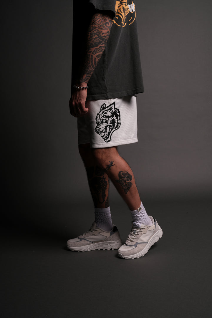 Vaughn Mesh Shorts in Cream