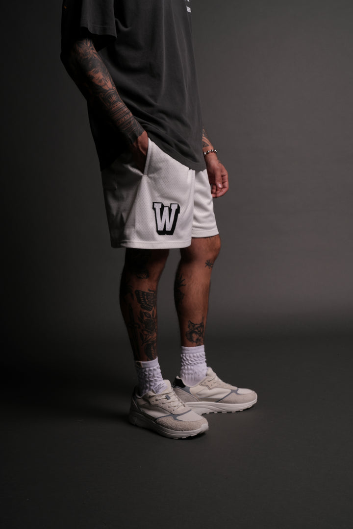 Vaughn Mesh Shorts in Cream