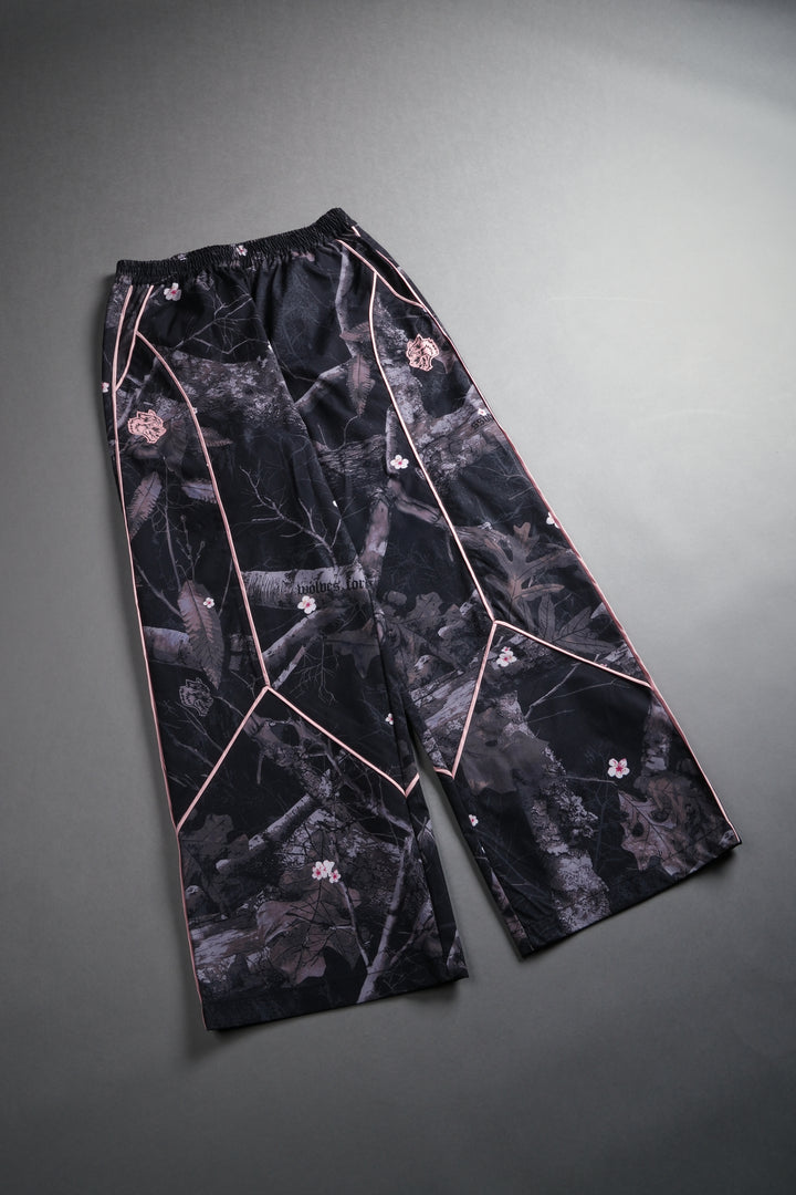 Dual Wolf Quinn Track Pants in Darc Blossom Woodland Camo/Cherry Blossom