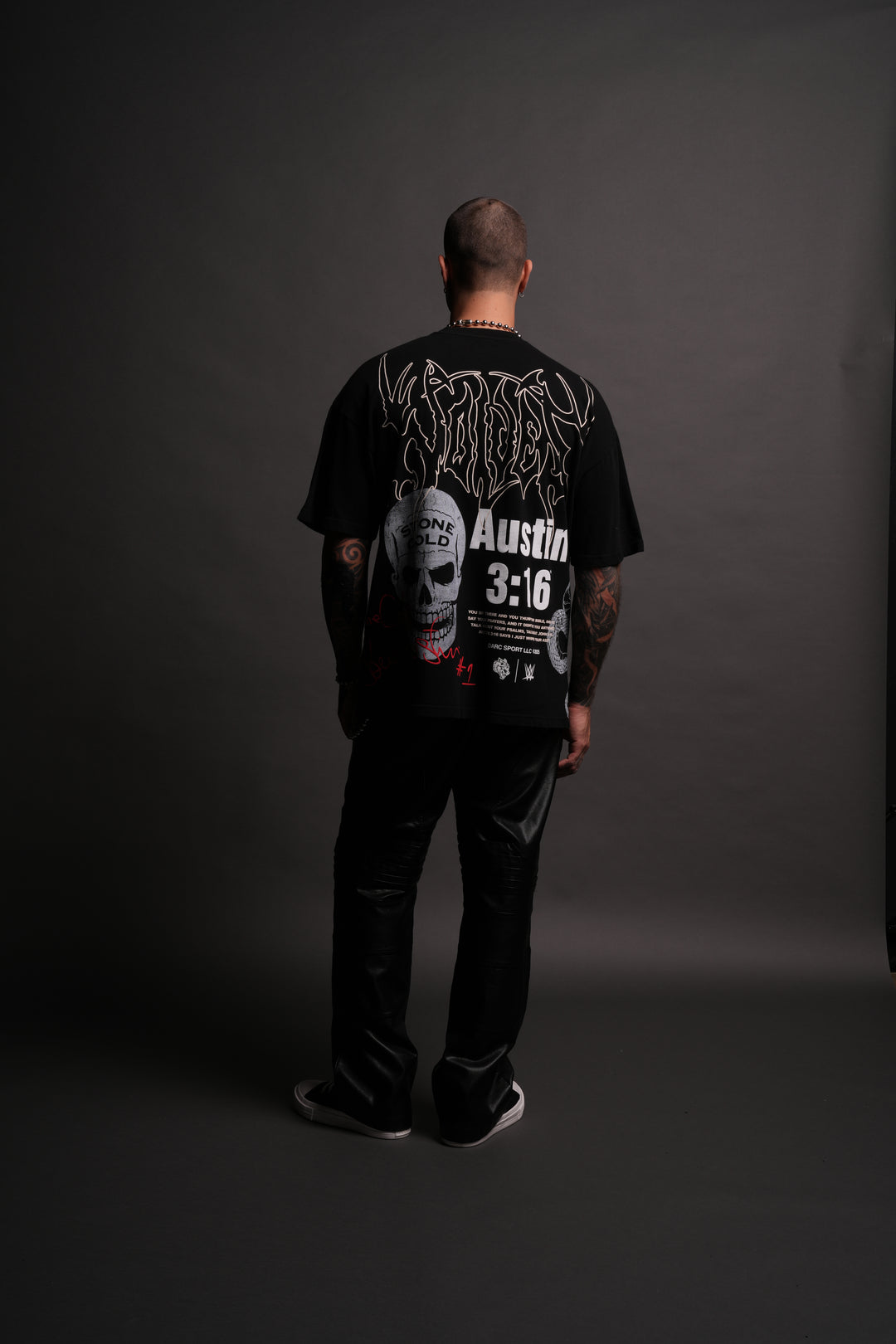 Austin 3:16 "Premium" Oversized Tee in Black