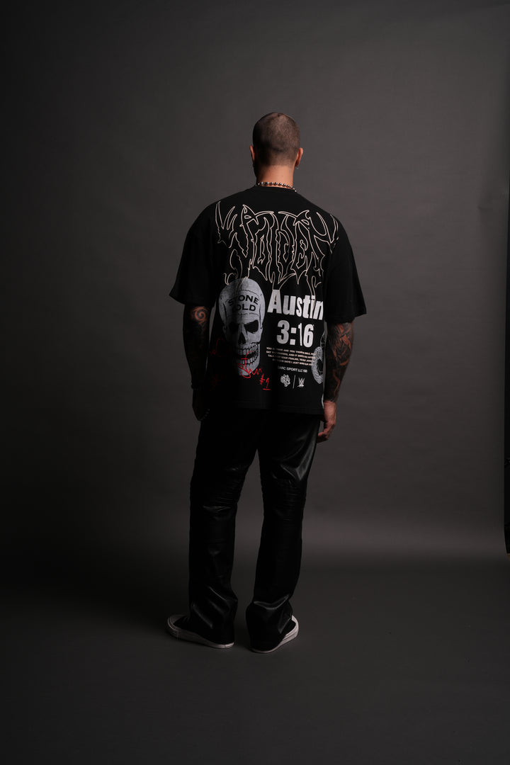Austin 3:16 "Premium" Oversized Tee in Black