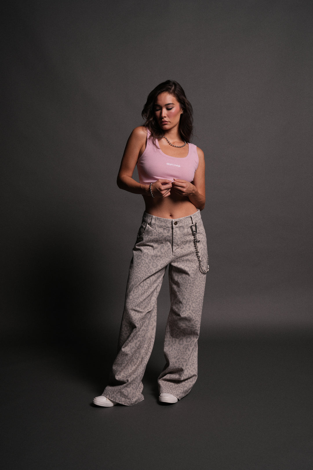 Chopper Classic Ribbed Tank in Pink Dust