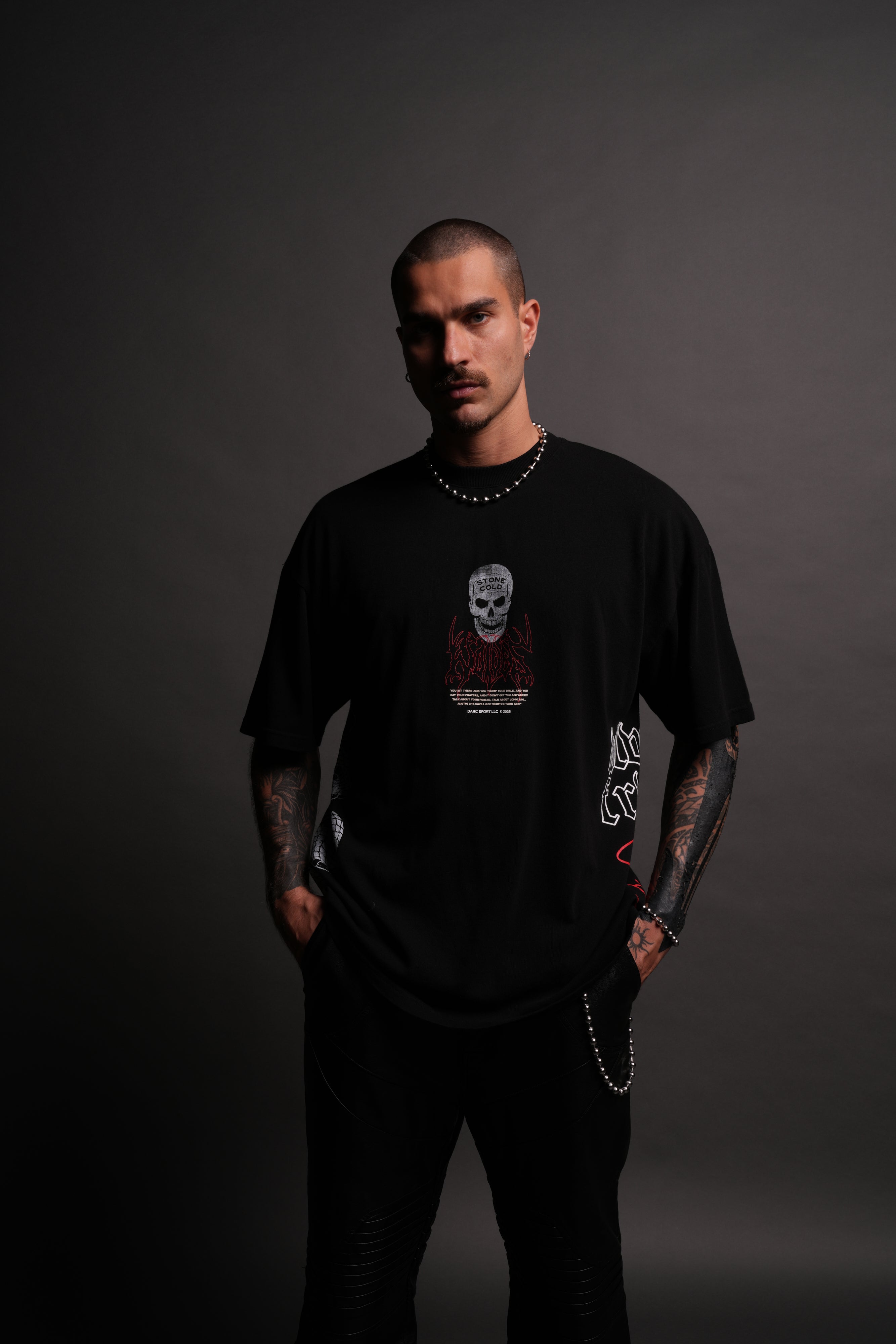 Austin 3:16 "Premium" Oversized Tee in Black
