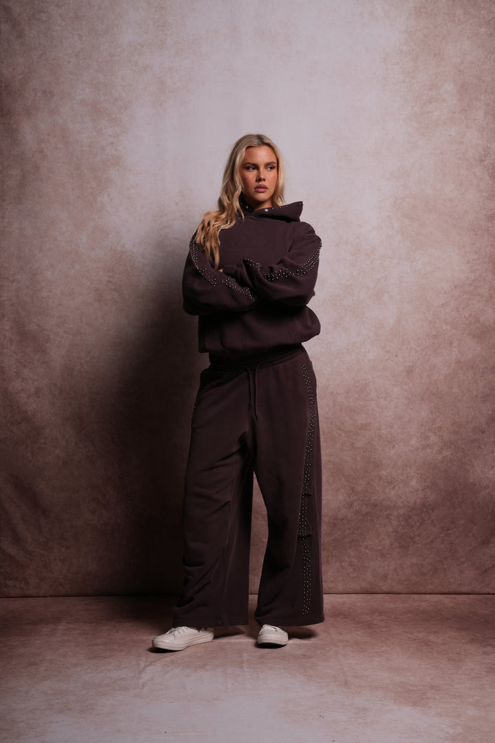 Chopper Stud "Pierce" Hoodie in Darc Garnet Horizon Sun Fade