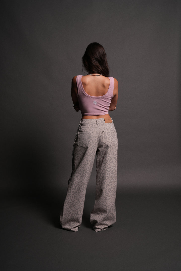 Chopper Classic Ribbed Tank in Pink Dust