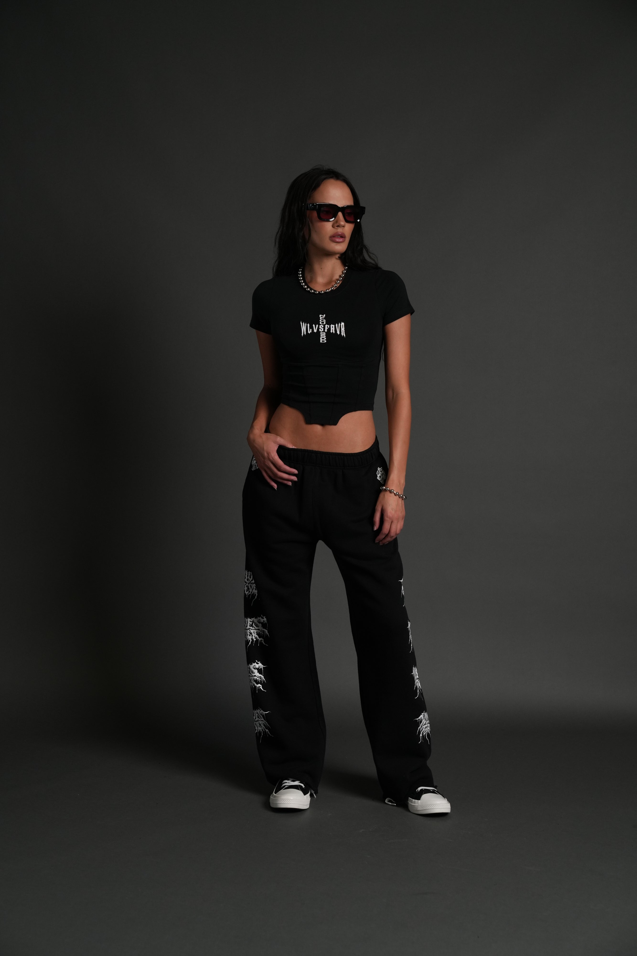 Iron Code Salem Corset Tee in Black