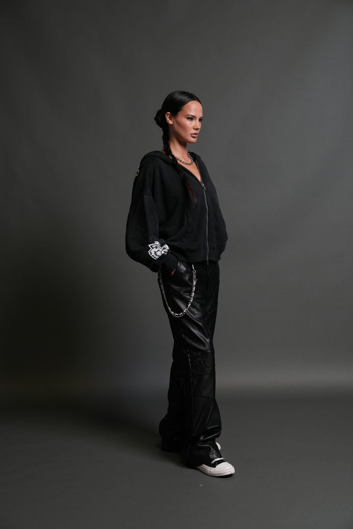 Boba Fett Vex Double Zip Hoodie in Black Drift Wash