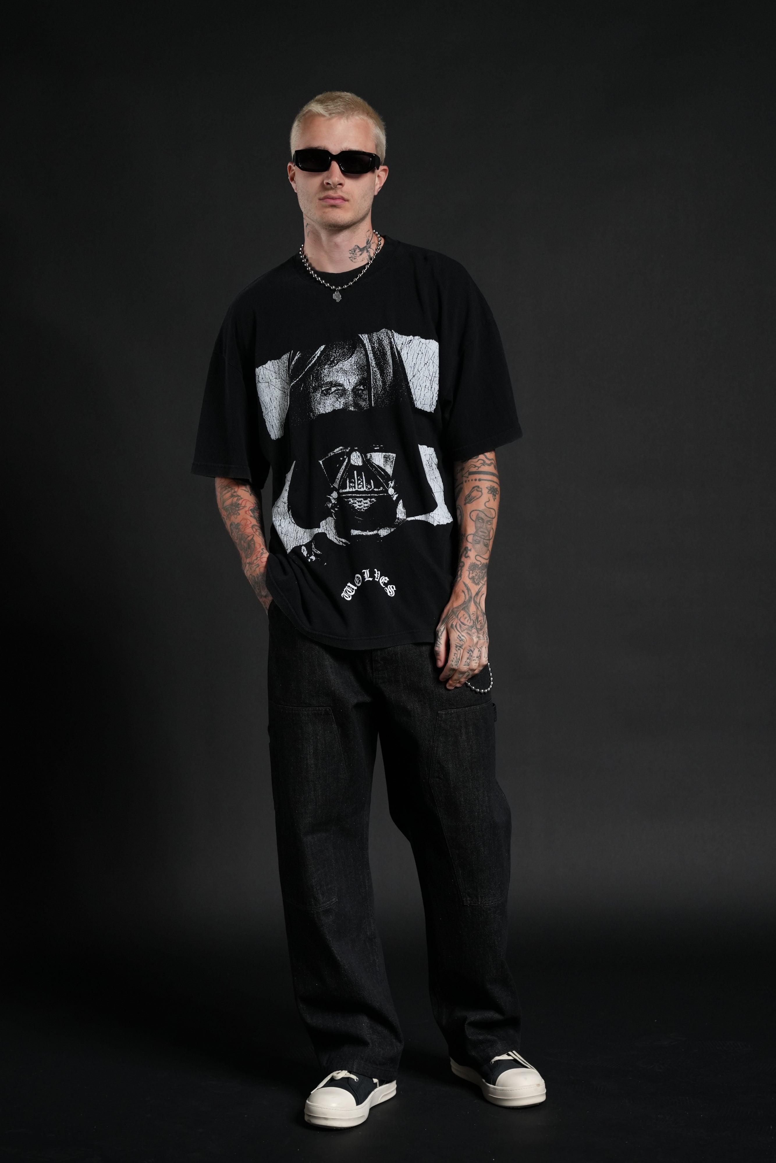Inner Darkness Premium Oversized Tee in Black