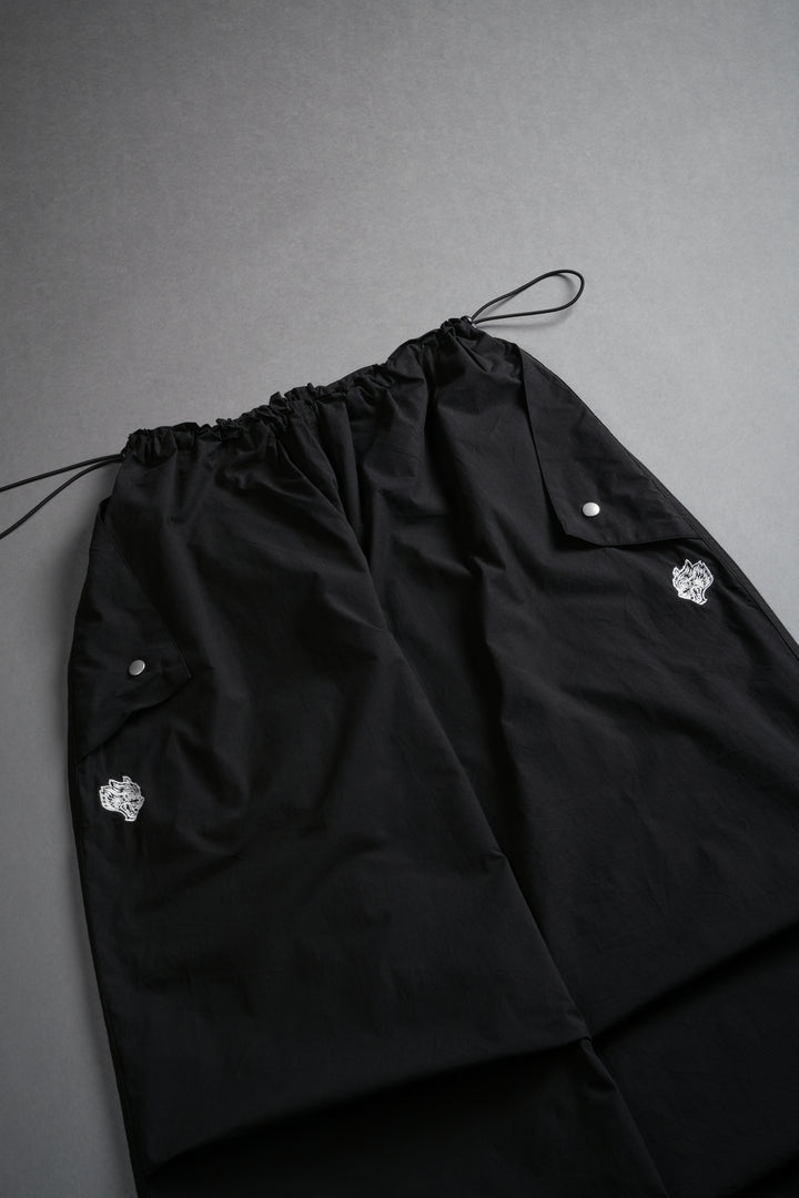 Dual Wolf Chopper Hacker Pants V2 in Black