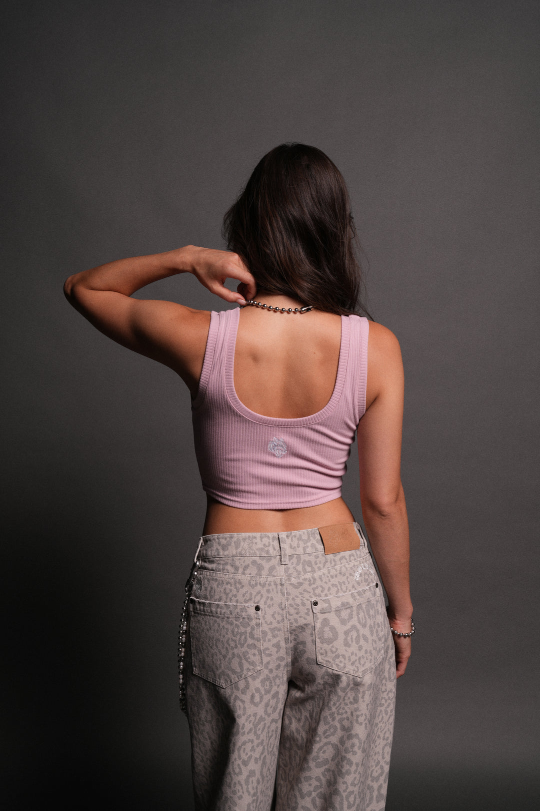 Chopper Classic Ribbed Tank in Pink Dust