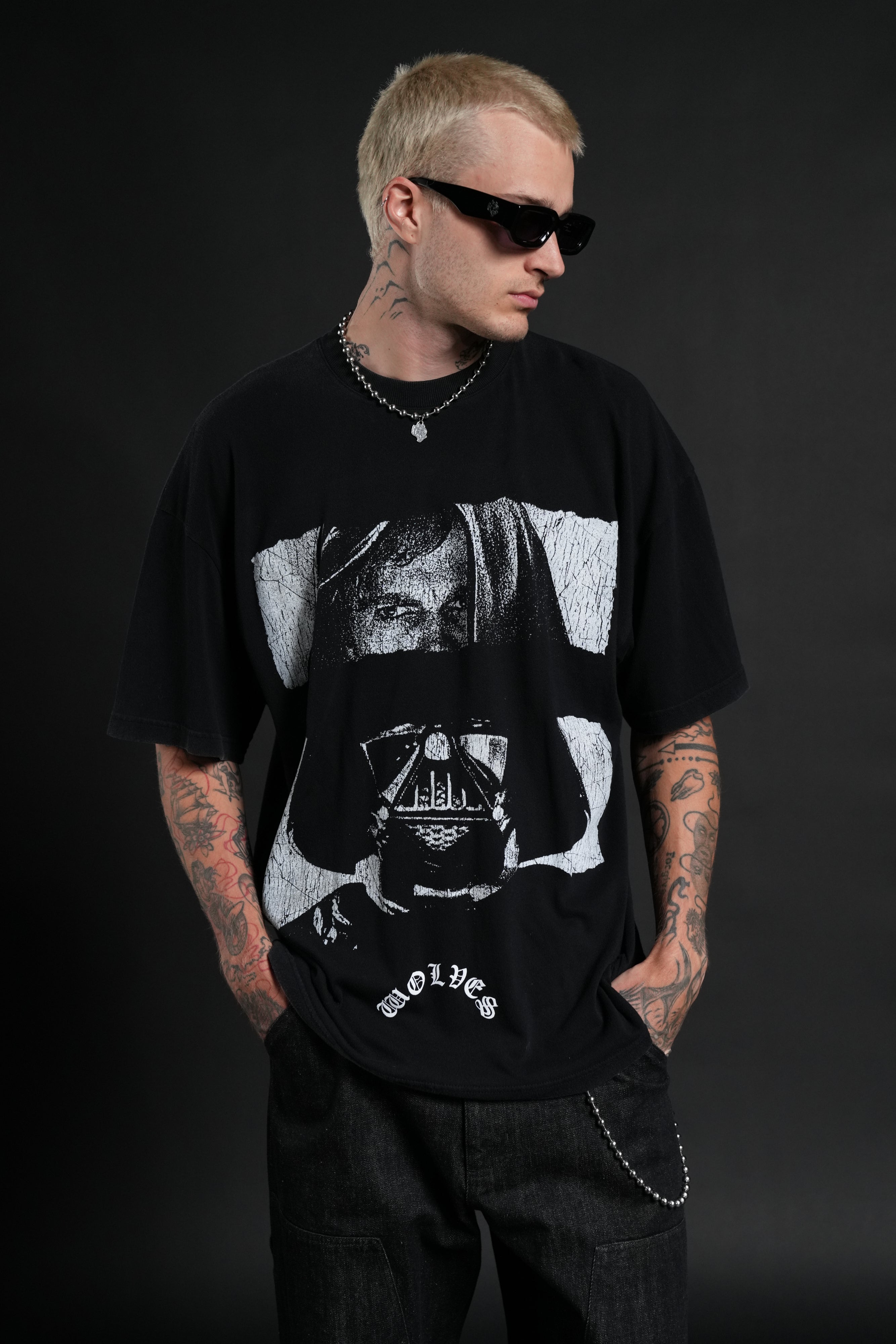 Inner Darkness Premium Oversized Tee in Black