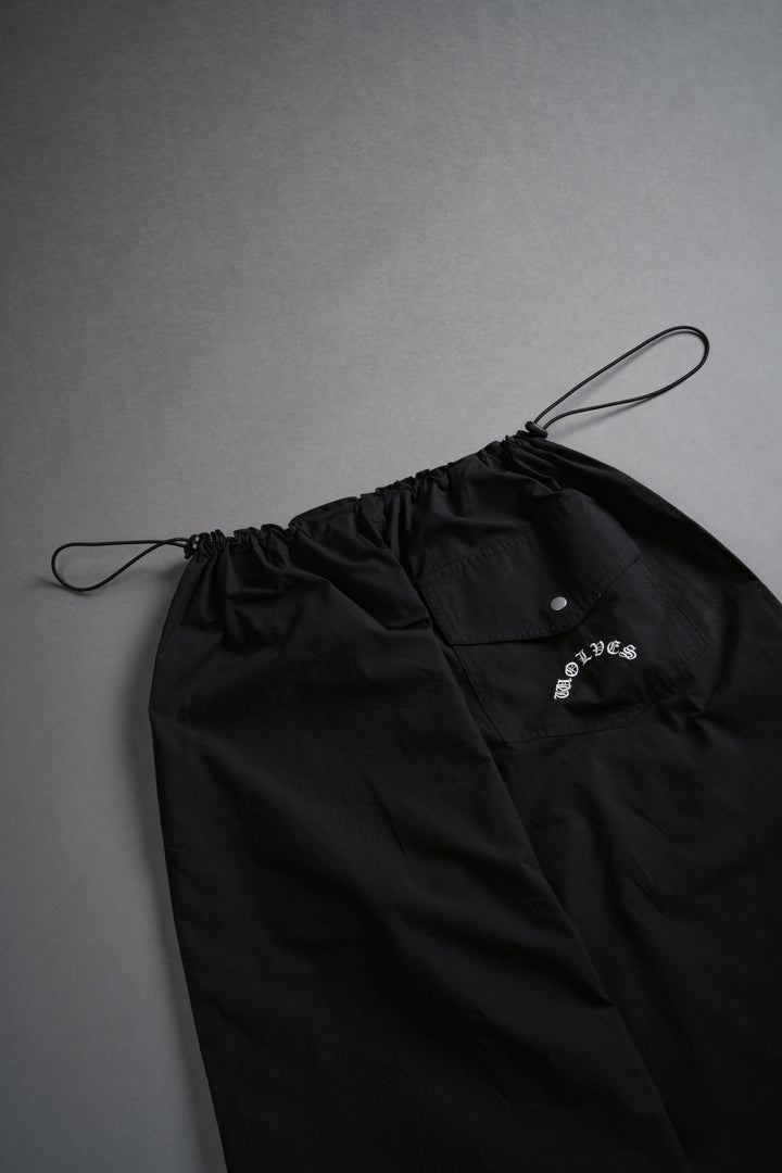 Dual Wolf Chopper Hacker Pants V2 in Black