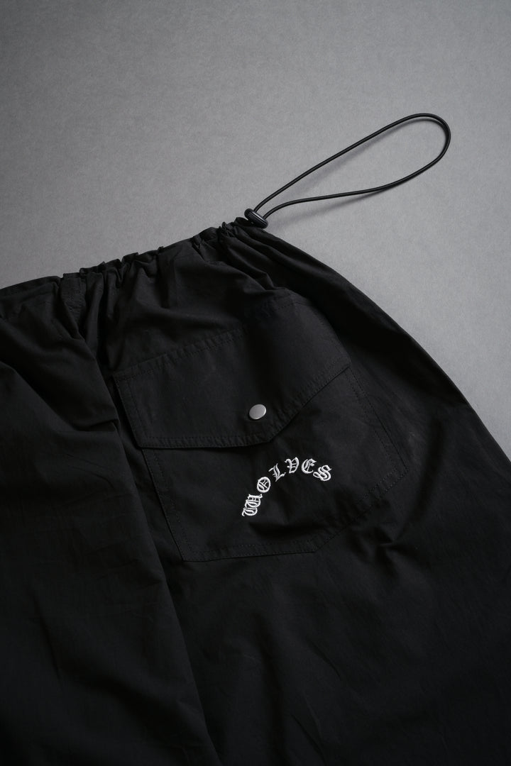 Dual Wolf Chopper Hacker Pants V2 in Black