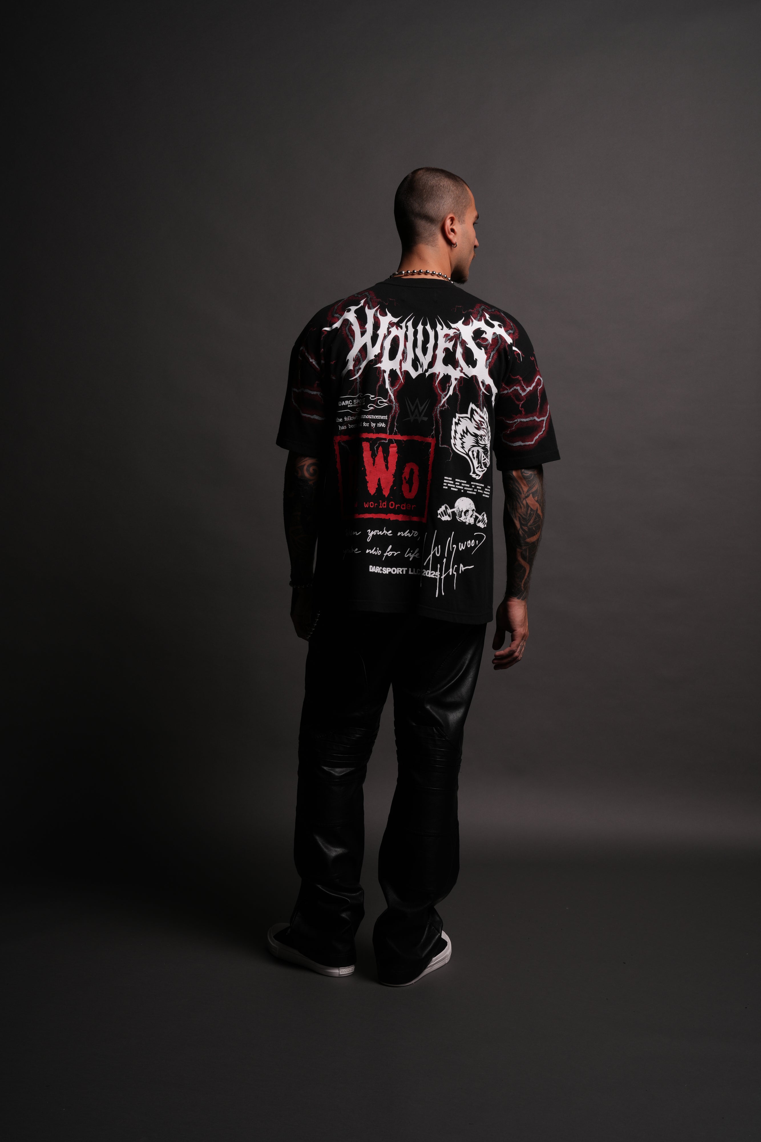 For Life "Premium" Oversized Tee in Black/Red