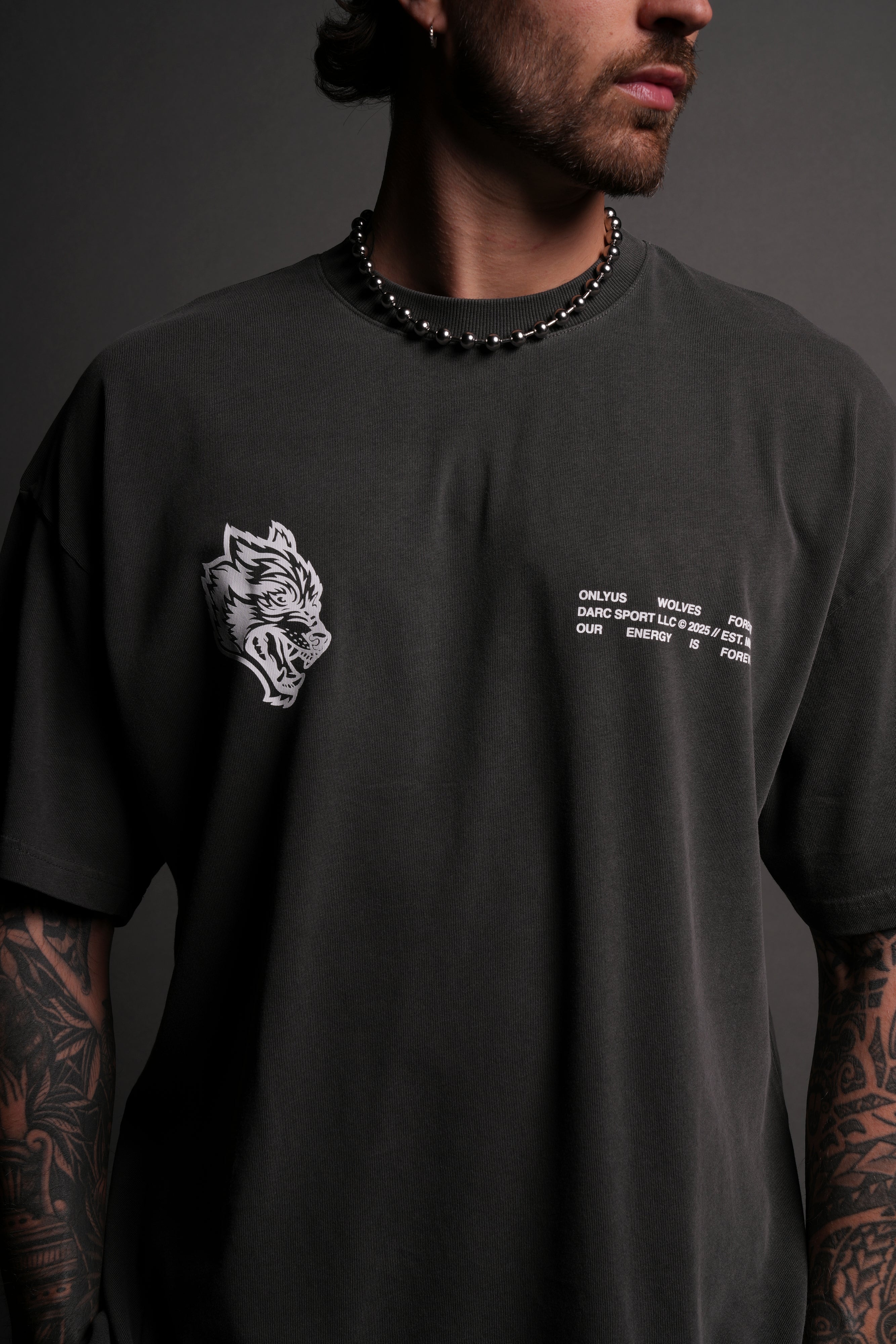 Live Today "Premium" Oversized Tee in Wolf Gray