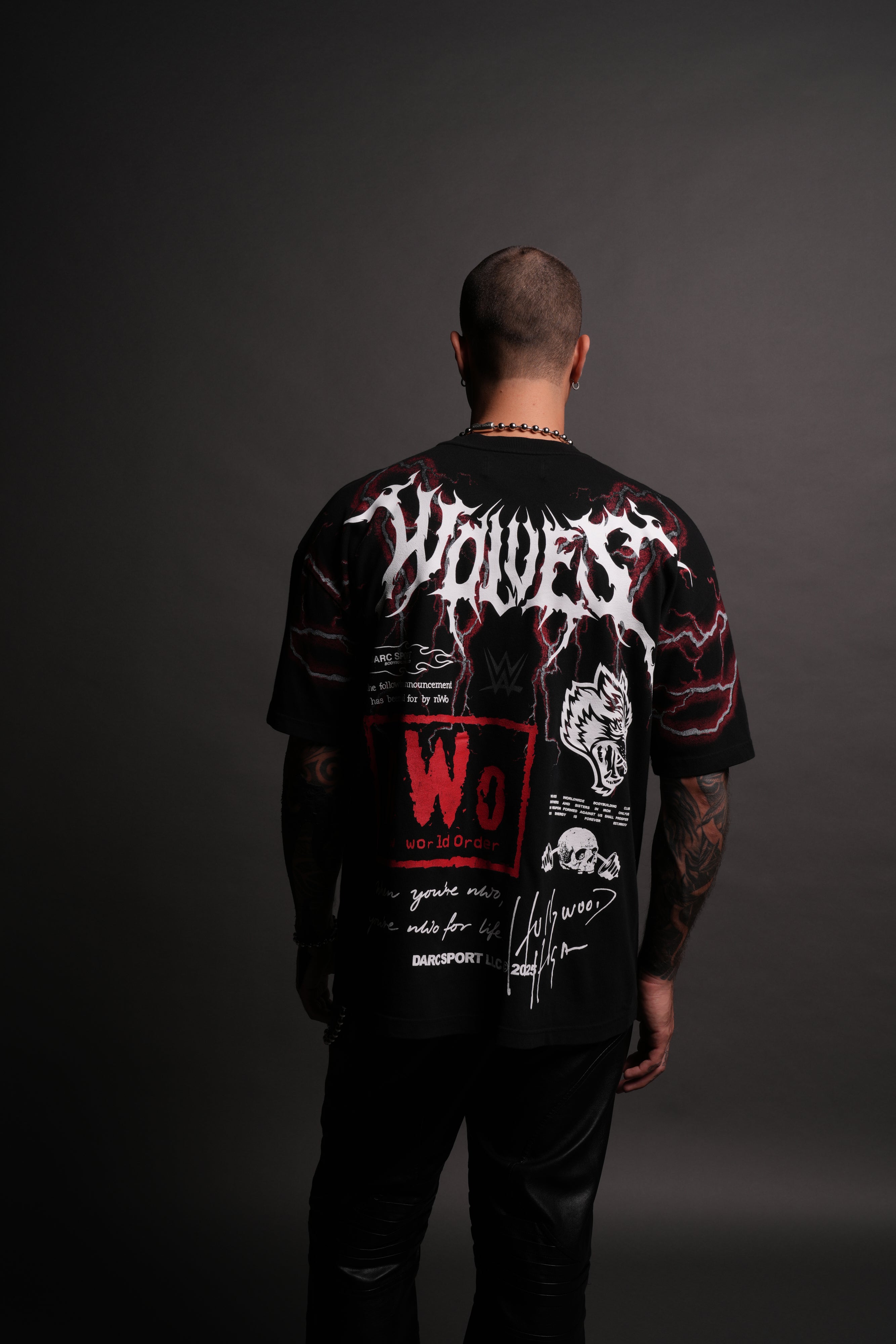 For Life "Premium" Oversized Tee in Black/Red