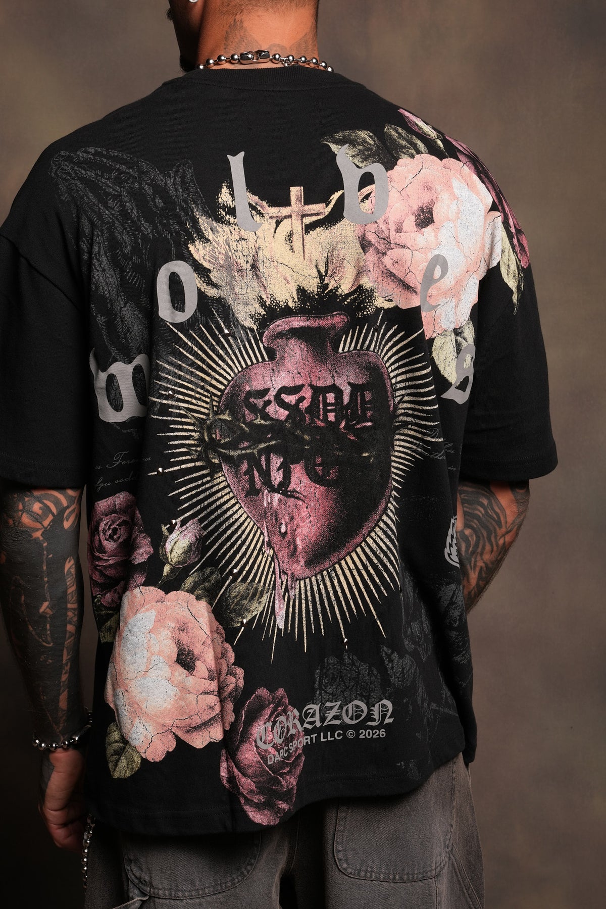 Darc Corazon Premium Oversized Tee In Black