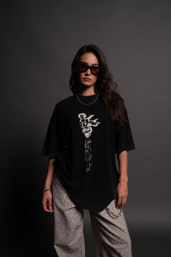 Our Virtue Oversized "Premium" Unisex Tee in Black