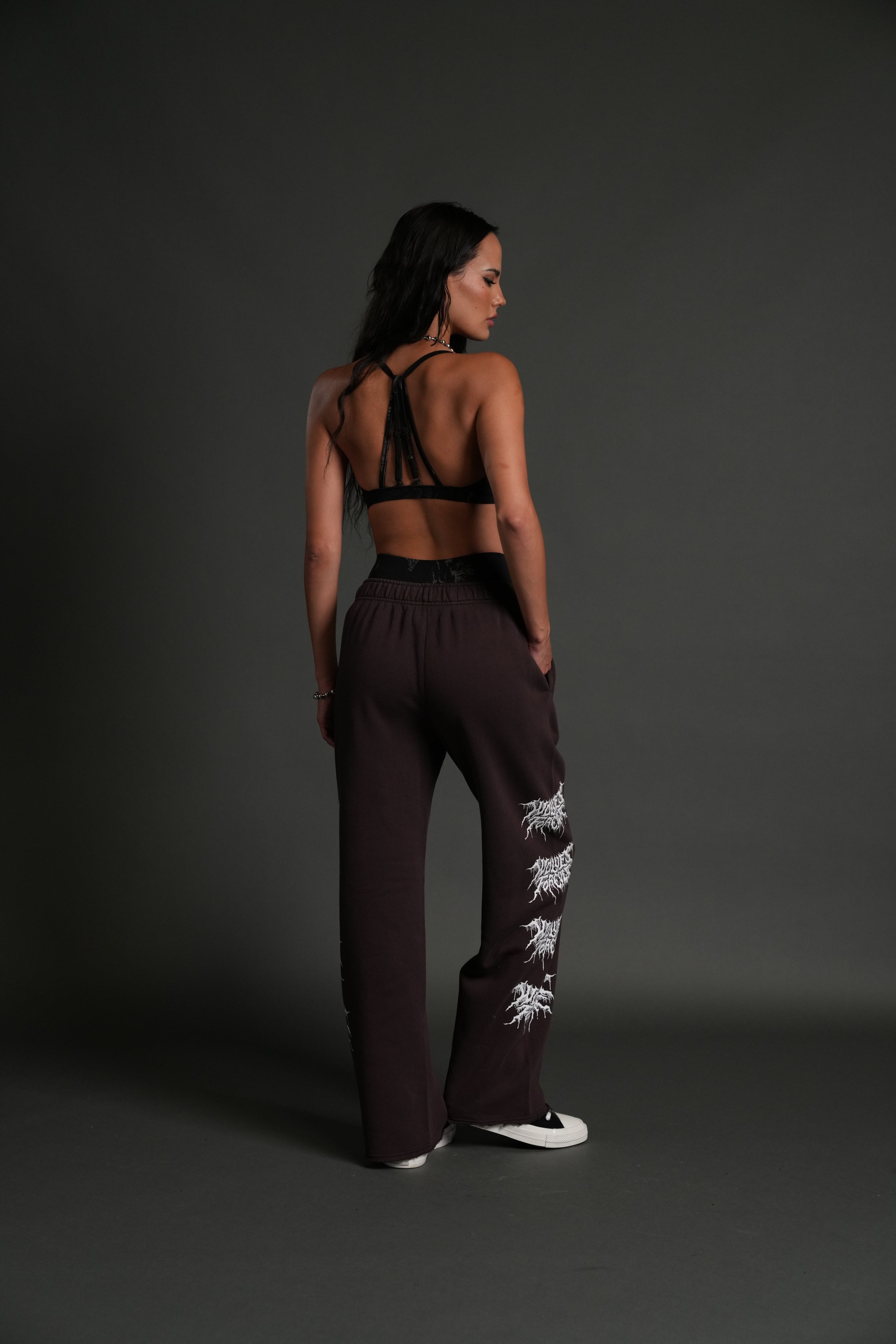 Drip Hesh Couture Sweats in Darc Garnet