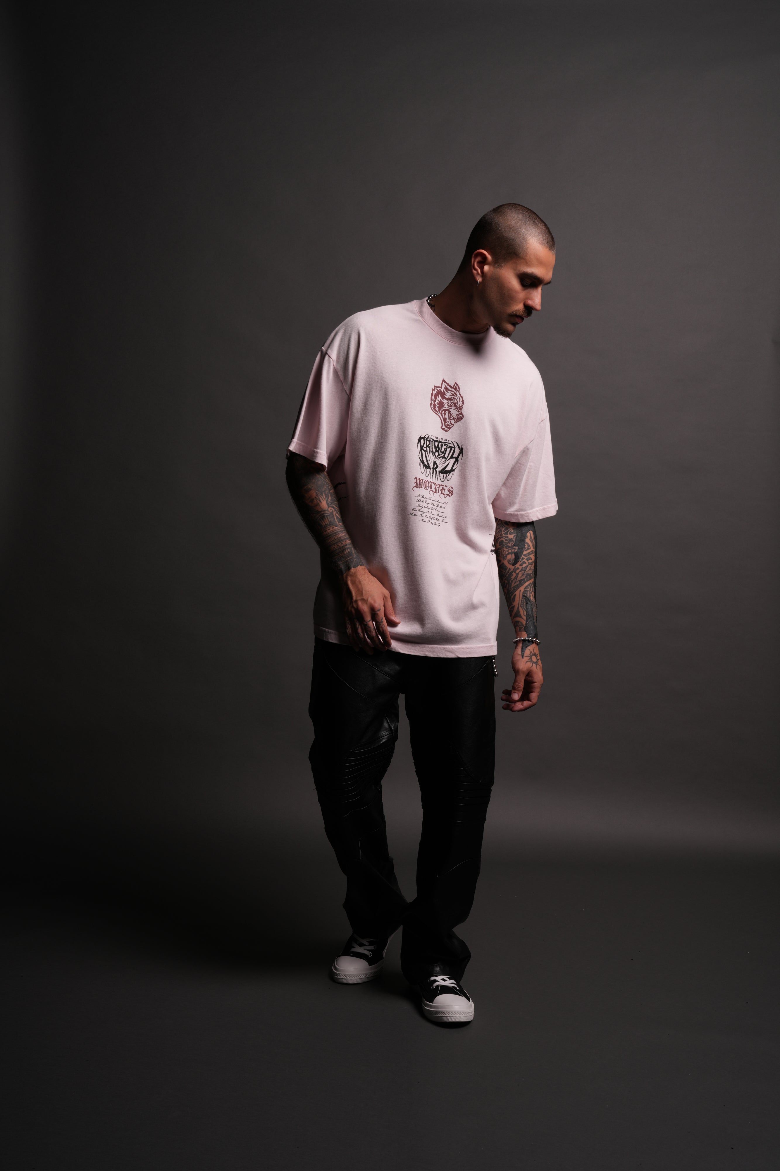 Brutality "Premium" Oversized Tee in Blush Pink