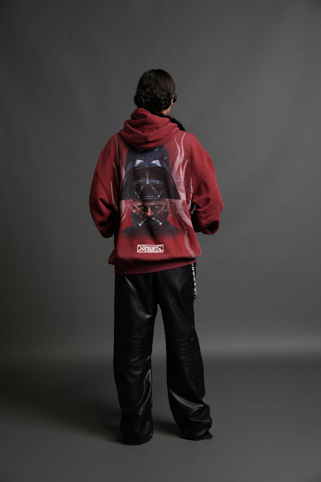 Ashes of the Dark V2 "Pierce" Hoodie in Cherry Red Drift Wash