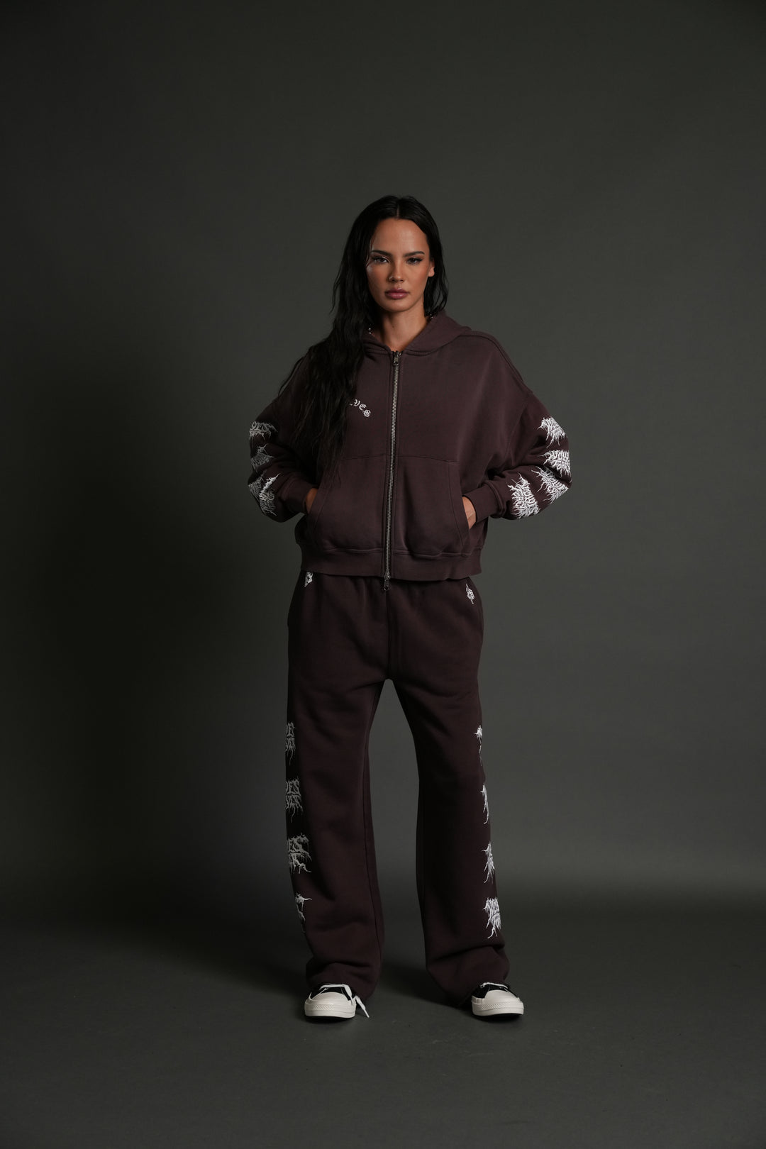 Drip Hesh Couture Sweats in Darc Garnet