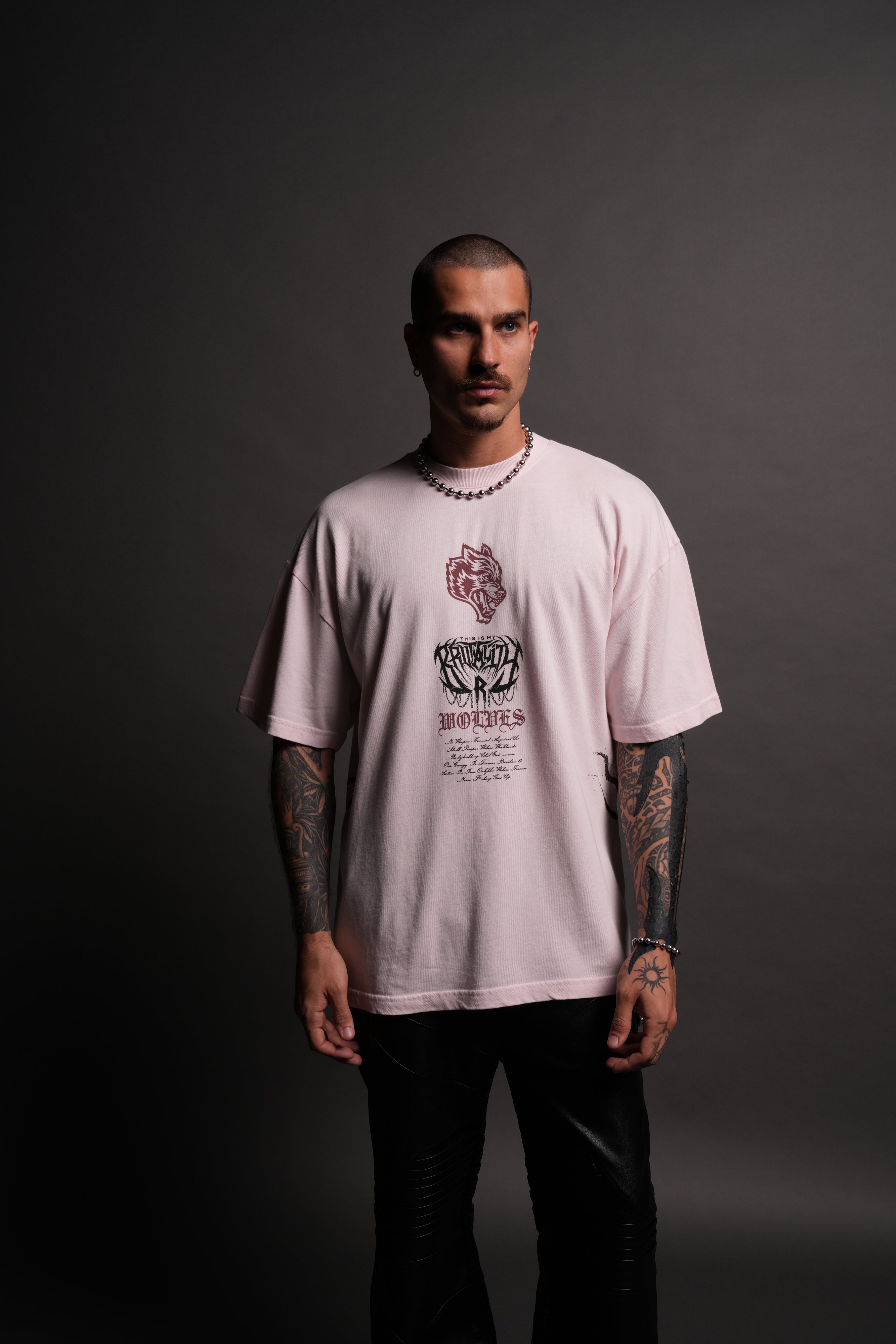 Brutality "Premium" Oversized Tee in Blush Pink