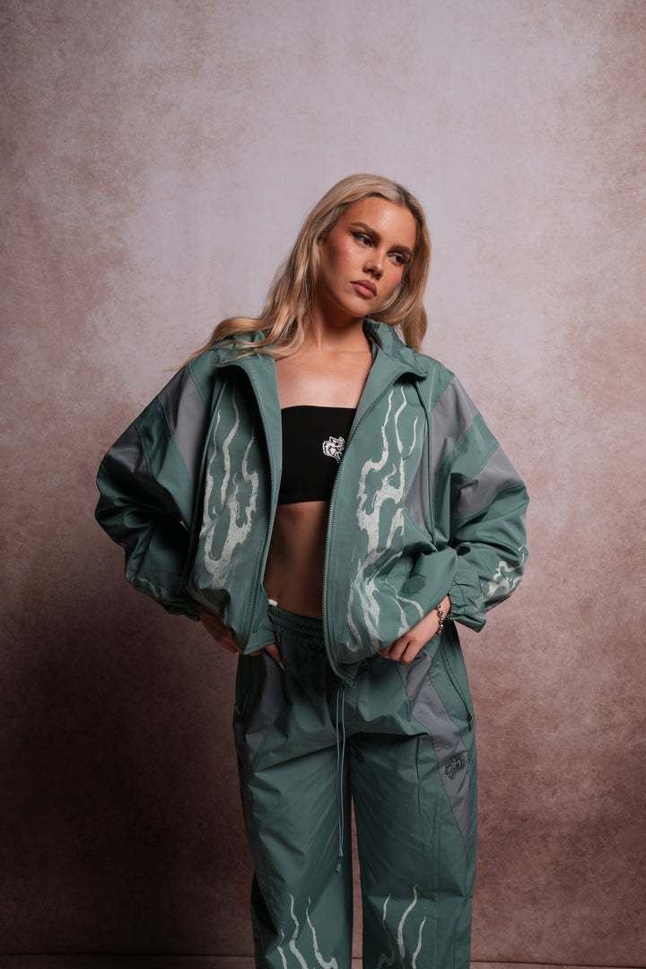 Darc Infernal Brolic Unisex Track Jacket in Norse Green